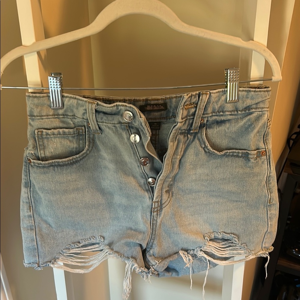 Wild Fable Blue Distressed Jean Shorts